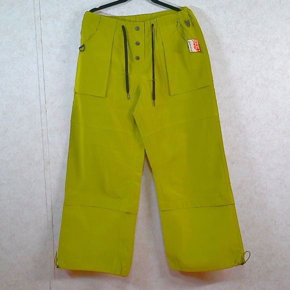 FP Movement by Free People Pants - NWT FP Movement Olive Green Leathery Hike/Utility Wide Leg OS Baggy Pants Sz LRG